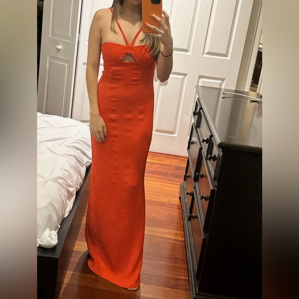 STAUD Gianna Halter maxi dress